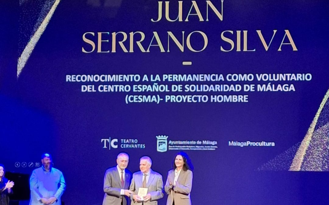 Juan Serrano Silva recibe premio XIX Málaga voluntaria